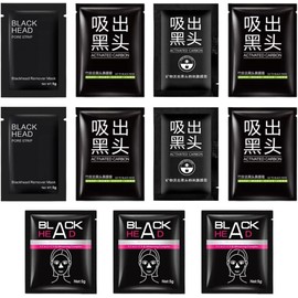 10 Sobres Mascarilla Facial Peel Off Removedora de Puntos Negros y Espinillas, Limpieza Profunda para Todo Tipo de Piel, Acabado Suave y Mate, Fciles 