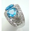 Victoria Wieck 4.72ct Swiss Blue Topaz & White Topaz Sterling