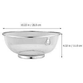 Stainless Steel Frying Strainer Bowl Sifter Strainer Mesh Strainers for Kitchen Rice Colander Small Fine Mesh Strainer Stainless Colander Food Strainers Fine Mesh Colander Sieve
