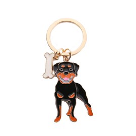 Dog Keychain,Cute Metal Keychain,Bag Charm,Best Birthday Gift,10cm (Rottweiler )
