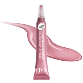 IsaDora Glossy Lip Treat Lip Gloss - Nourishing Lip Gloss for Full Lips - Stimulates Collagen Formation - Unique Shine without Sticking - Vegan with Shea Butter - Vintage Rose