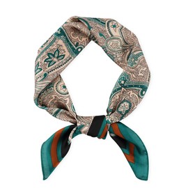 GERINLY Gentleman Neckerchief with Paisley Print Aesthetic Totem Satin Bandana Stylish Headwear Square