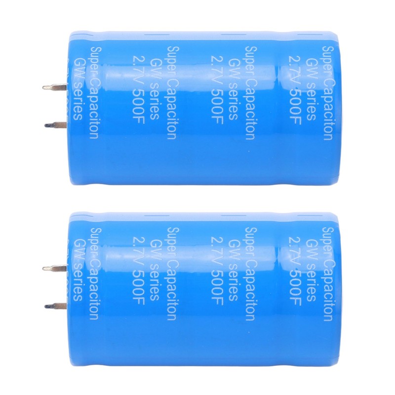 2 Pcs Automobile Car Farad Capacitor 2.7V 500F Energy Saving