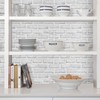 Anmon White Brick Wallpaper Brick Peel and Stick Wallpaper 17.7"