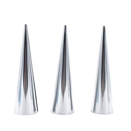 12 Pcs Cream Horn Molds Stainless Steel Cones Pastry Roll Molds Croissant Puff Ice Cream Mold Baking Tools (3.5 Inch)