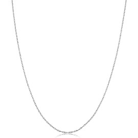 Kooljewelry Platinum 950 Light Rope Chain Necklace (0.9 mm, 16 inch)