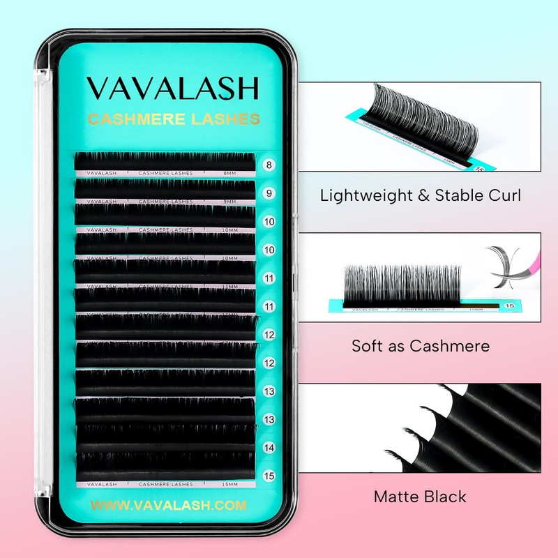 VAVALASH Cashmere Lashes 0.03/0.05/0.07/0.15 Premium Lashes Volume Eyelash Extensions 8-20MM