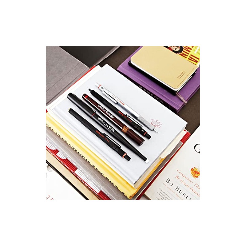Rotring 600 – Portaminas, 0.7 mm, barril de plata, 7