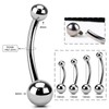 Oufer Titanium Internally Threaded Light Weight Belly Button Ring –