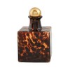 Mud Pie Square Tortoise Decanter, 6.25" 4.5"