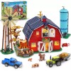 INSOON 1405 PCS Farm Barn Building Set with Light, Farm