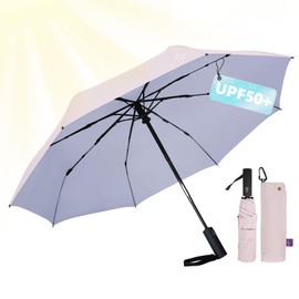 LILAC UV Sun Umbrella for Sun Protection & Rain, Compact Travel Windproof Folding, Refined craftsmanship, Auto Open/Close, 42" Canopy with color coating, UPF 50+ UV Blocking, TSA Approved