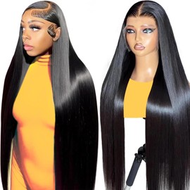 22 Inch Women Wig Natural Brazilian Hair HD Lace Front Hair 13x4 HD Lace Front Hair 180 Density Natural Human Hair Wig Glueless Wig with Baby Hair 22 Inch