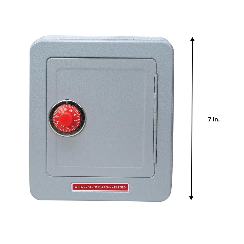 Schylling Steel Safe with Alarm - Kids Silver Metal Safe