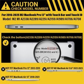 IBENZER Compatible with 2025 2024 M2 MacBook Pro 13 Inch Case 2025-2016 M1 A2338 A2289 A2251 A2159 A1989 A1706 A1708, Hardshell Case&Keyboard Cover&Screen Film for MacPro 13, Olive Green, T13OLGN+2