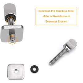 4 Pieces Surfboards Fin Screw, Sup Fin Screws for Surfboard Tail Flat Straight Brace Brackets, Long Board, Inflatable SUP, Paddle Boards, 316 Stainless Steel