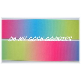 1.5 OMBRE VARIEGATED PASTEL BRIGHT GORGEOUS GROSGRAIN RIBBON CHEER 4 HAIRBOW BOW