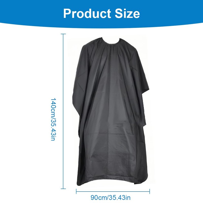 VBSJAH Haircut Hairdressing Cape, 90 cm x 140 cm, Black