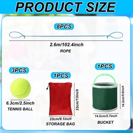 Lyreh Team Building Game Set, Durable 8 Ropes & 3 Balls with Bucket Outdoor Team Building Activity Survivor Race Game Set Suitable for Family Camping Activity Group Party