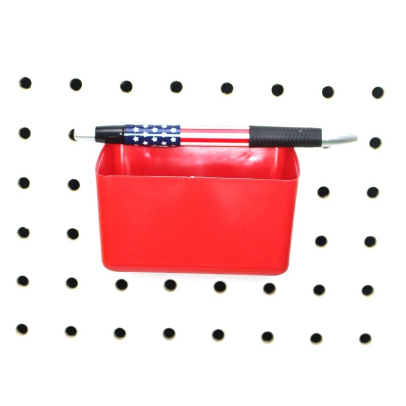 JSP Manufacturing Small Plastic Red Pegboard Storage/Part Bins (10)