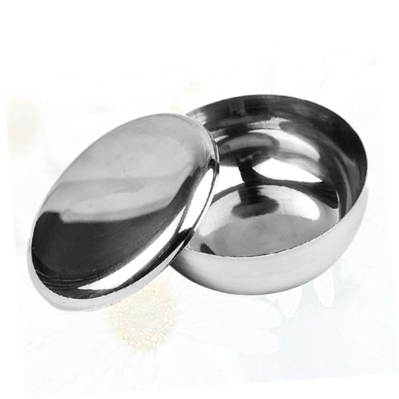 Healeved Quality Men's Shaving Bowl Stainless Steel Bubble Bowl Lid
