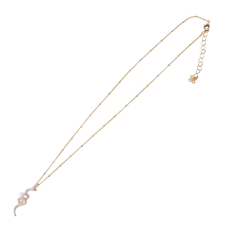 Palnart Poc: Serpence Necklace NE488, Pewter
