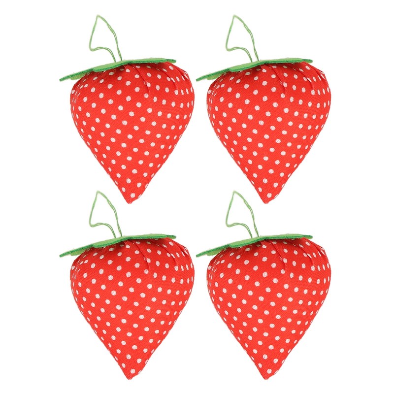 20pcs Sewing Pin Cushion Cotton Soft Lightweight Cute Strawberry Shaped