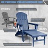 FUNBERRY Adjustable Folding Adirondack Chair with Retractable Ottoman, All Weather