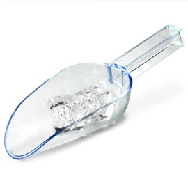 Plastic Drainer Ice Scoop Clear 7oz | Ice Bucket Scoop, Acrylic Ice Scoop