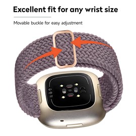 3 Pack Soft Elastic Braided Nylon Strap, Adjustable Replacement Wristbands for Multiple Smartwatches, Lightweight Sport Bands for Men and Women