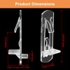 Rierdge 20 Pcs Plastic Locking Shelf Pins 5mm, 3/4” Clear