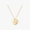 Gold&Deer 14KGP Heart Cubic Piece Necklace White Gold / 골드앤디어
