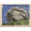 Alex Mac Shop Original ACEO Drawing Stone Rock Landscape Nature