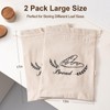 GobiSea 2 Pack Linen Bread Bags for Homemade Bread -