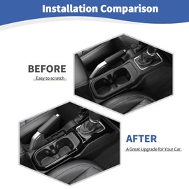 RT-TCZ for Jeep JL Gear Shift Cup Holder Panel Trim Cover for Jeep Wrangler JL JLU Gladiator JT 2018-2024 Black Interior Accessories