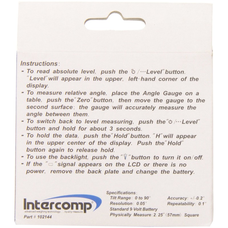 Intercomp 102144 Digital Angle Gauge with Magnetic Base