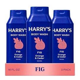 Harry's Men's Body Wash Shower Gel, Fig Scent, 18 oz, Pack of 3