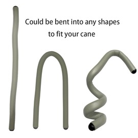 Generic Walking Stick Holder Foldable Cane Holder Crutches Flexible Hook Bendable Grabber Hanger for Crutch and Wheelchair Users - Grey, Gray