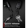 FEGVE Titanium Quick Release Keychain, Rotatable Pull Apart Key Chain,