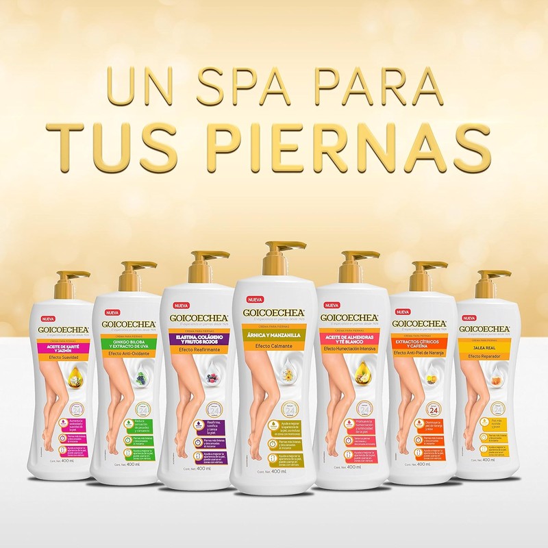 GOICOCHEA - Crema para piernas con elastina, colágeno y frutos