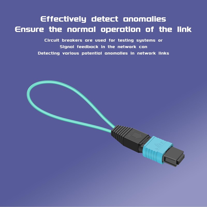 Buacoz 2Pack MPO/UPC Fiber Optic Loopback Tester Cable,OM3 Multimode -