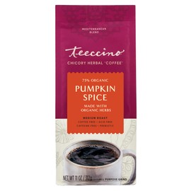 Teeccino Chicory Coffee Alternative – Pumpkin Spice – Fall’s Favorite Hot Beverage That’s Prebiotic, Caffeine-Free & Acid Free, Medium Roast, 11 Ounce