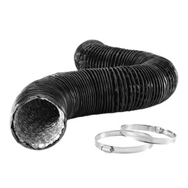 Dryer Vent Hose, 4'' Insulated Flexible Duct 16FT with 2 Duct Clamps, Heavy-Duty Three Layer Protection for HVAC Ventilation, Duct Fan Systems