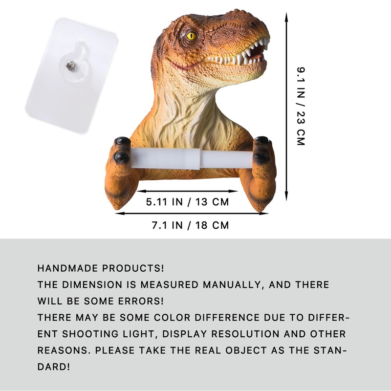Banllis Dinosaur Toilet Paper Holder Wall Mount, Dino T- Rex