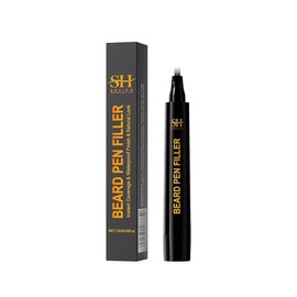 Sevich Beard Pencil Filler for Men Black, Instant Beard Dye for Men,48h Waterproof & Sweatproof, 4-Prong Tip for Seamless Application, Enhances All Beard Types with Fuller