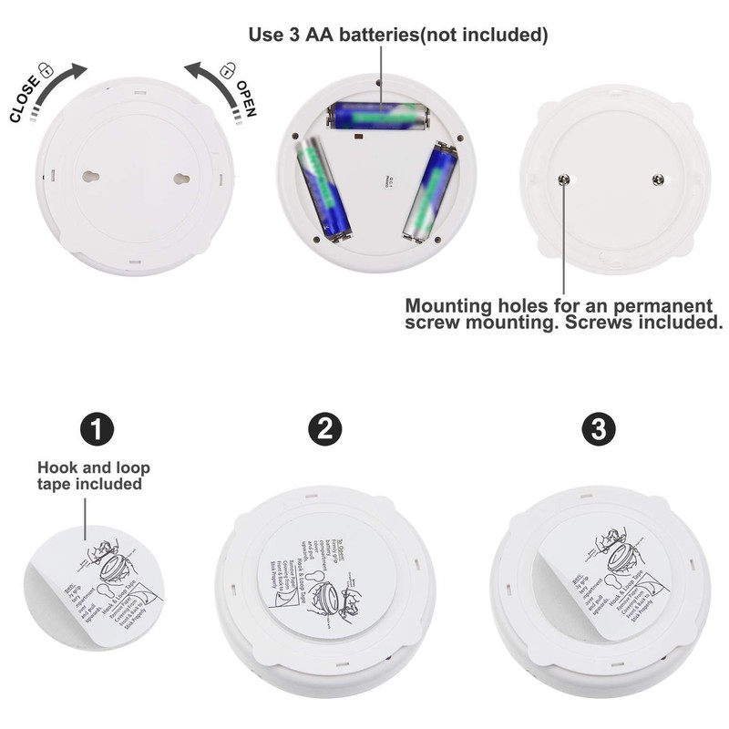 HONWELL LED Spotlight Wireless Accent Lights 2 Pack Battery Powered