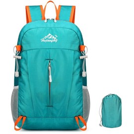 Mochila Plegable, Mochila Senderismo 40L, Ligera, Backpack con Multiples Compartimentos, Transpirable y Ligera, para Senderismo, Campamento, Escalada, Ciclismo, Pesca (Verde)