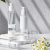 TUZAZO 6 Pack 3.4OZ/100ML Airless Pump Bottles, Clear Plastic Travel