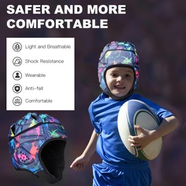 TIAXU TIAXU Rugby Helmet - Soft Padded Headgear 7v7 Flag Football Headguard Soccer Head Protection Protective Soft Helmet Football for Youth & Adult
