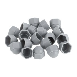 INFINAUTO Wheel Lug Nut Bolt Exterior 19mm Rims Tire Nut Screws Dust Cap Cover Nut Protector Plastic Gray